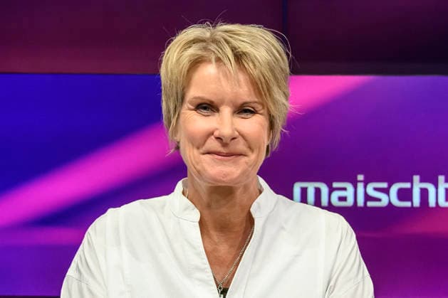 In the photo, from left: Susanne Gaschke, NZZ; GER; Berlin; studio; guest on Maischberger ; political talk show; TV; program; with host Sandra Maischberger; Das Erste; from Studio 20 in Adlershof, September 21, 2026, Copyright: HMBxMedia UwexKoch
