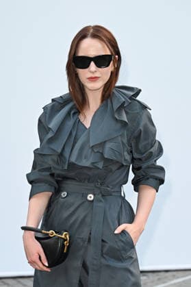 Celebrity guests arrive at the Burberry catwalk show as part of London Fashion Week, held at Chelsea College of Arts, London Featuring: Rachel Brosnahan Where: London, United Kingdom When: 21 Sep 2026 Credit: Cover Images EDITORIAL USE ONLY. NOT FOR USE BY NEWSPAPERS BASED IN THE UK. Copyright: xx coverimg56042695