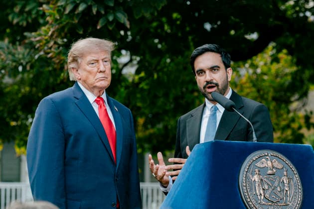 September 21, 2026, New York, New York, USA: President DONALD TRUMP and New York Mayor ZOHRAN MAMDANI held a meeting at Gracie Mansion, in Manhattan, to talk about affordable housing and affordability issues affecting New Yorkers. New York USA - ZUMAp287 20260921_znp_p287_003 Copyright: xFarhadxParsax