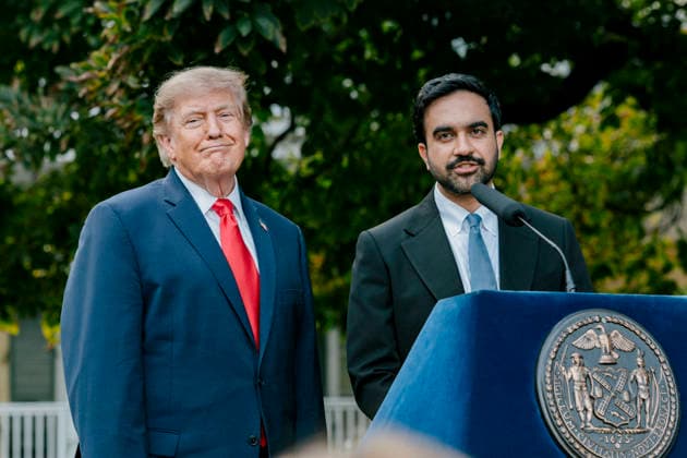September 21, 2026, New York, New York, USA: In Manhattan, President DONALD TRUMP and New York Mayor ZOHRAN MAMDANI held a meeting at Gracie Mansion to talk about affordable housing and affordability issues affecting New Yorkers. New York USA - ZUMAp287 20260921_znp_p287_004 Copyright: xFarhadxParsax