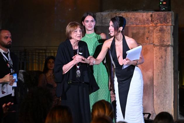 IPA88816386 - Santa Severa. Miss Italy 2026 Pageant. Pictured: Giulia Salemi with Cecilia Musitano and Laila Rigazzi, Miss Italy 1960  Copyright: xMaurizioxD Avanzox xMaurizioxDxAvanzox IPA88816386