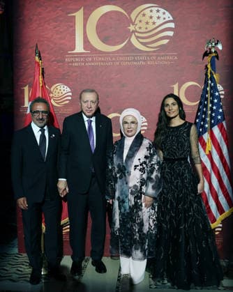 100 Years of Friendship: Turkiye-United States event NEW YORK, UNITED STATES - SEPTEMBER 21: (----EDITORIAL USE ONLY - MANDATORY CREDIT - TURKISH PRESIDENCY MURAT KULA HANDOUT - NO MARKETING NO ADVERTISING CAMPAIGNS - DISTRIBUTED AS A SERVICE TO CLIENTS----) Turkish President Recep Tayyip Erdogan and First Lady Emine Erdogan attend the 100 Years of Friendship: Turkiye-United States event in New York, United States, on September 21, 2026. Chobani founder and CEO Hamdi Ulukaya also attends the event, held on the sidelines of the 81st session of the United Nations (UN) General Assembly. TUR Presidency Murat Kula Anadolu New York United States. Editorial use only. Please get in touch for any other usage.  Copyright: x2026xAnadoluxTURxPresidencyx xMuratxKulax
