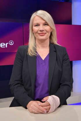 Annett Meiritz on the ARD talk show *maischberger* at the Berlin Adlershof studio, September 2, 2026 Foto:xM.xBehrensx xFuturexImagex maischberger2109_6908