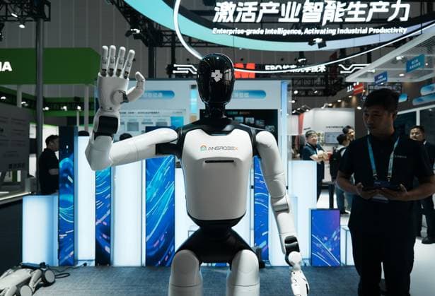 2026 Apsara Conference in Hangzhou An AGIBOT A3 humanoid robot greets the audience at the 2026 Apsara Conference in Hangzhou, Zhejiang Province, China on September 22, 2026. Hangzhou Zhejiang China  Copyright: xCFOTOx i1790088715152