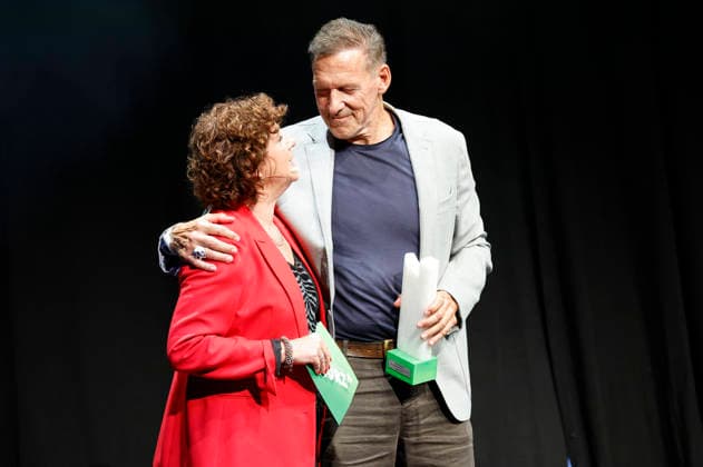 Steffi Neu and Ralf Moeller at the 10th Recklinghäuser Hurz Comedy Award ceremony at the Ruhrfestspielhaus in Recklinghausen, September 21, 2026 Foto:xT.xSchröerx xFuturexImagex hurz_6941