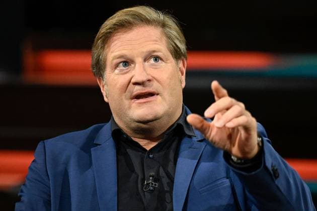 Michael Bröcker, Journalist, September 26, 2026; Michael Bröcker on September 20, 2026, on *Markus Lanz*, ZDF TV, talk show, Germany, German, German man, table, briefings, editor-in-chief, journalism, German journalism, cross-cutting, portrait, speaking, gesturing