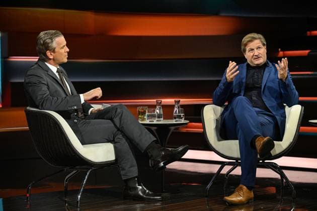Markus Lanz with Michael Bröcker on September 26, 2026; Markus Lanz and Michael Bröcker on September 20, 2026, on *Markus Lanz*, ZDF TV, talk show, Germany, German, German man, men, table, briefings, editor-in-chief, German, Italy, Italian, Italian, German p