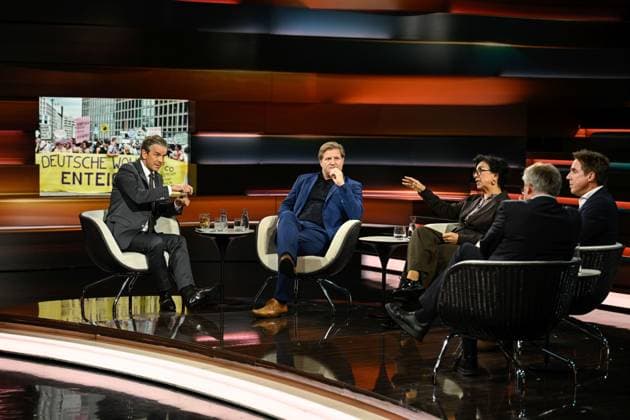 Talk show on *Markus Lanz*, ZDF, September 26, featuring Markus Lanz, Michael Bröcker, Mariam Lau, Albrecht von Lucke, and Ma