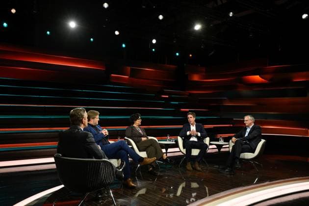 Talk show on Markus Lanz, ZDF, September 26, featuring Markus Lanz, Michael Bröcker, Mariam Lau, Markus Feldenkirchen, and