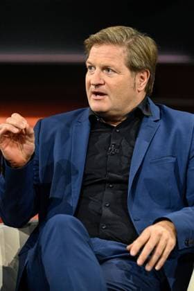 Michael Bröcker, Journalist, September 26, 2026; Michael Bröcker on September 20, 2026, on *Markus Lanz*, ZDF TV, talk show, Germany, German, German man, table, briefings, editor-in-chief, journalism, German journalism, sitting upright, speaking, gesturing