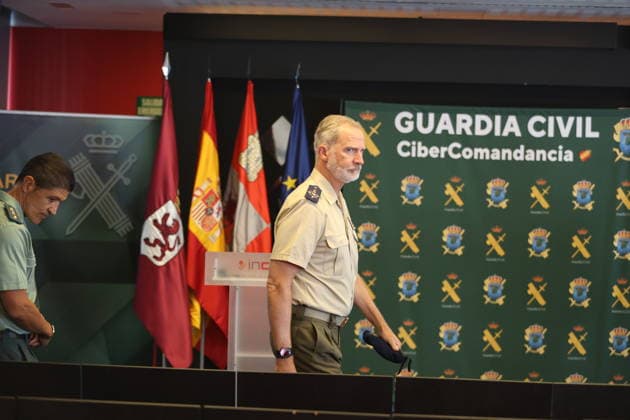 The King Visits the Civil Guard’s Cyber Command in León King Felipe VI during a visit to the Civil Guard’s Cyber Command at the National Cybersecurity Institute on September 22, 2026, in León, Castile and León, Spain. The Cyber Command is designed to strengthen the Civil Guard’s operational capabilities in the prevention, investigation, and prosecution of crimes related to cyberspace. SEPTEMBER 22, 2026 León, Castile and León León, Castile and León, Spain Copyright: xFernandoxOterox 7791103