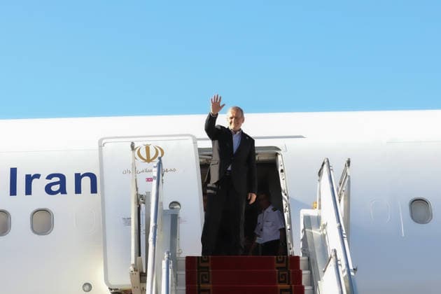 Iranian President Masoud Pezeshkian depart for the United States IRAN, TEHRAN - SEPTEMBER 21: (----EDITORIAL USE ONLY - MANDATORY CREDIT - IRANIAN PRESIDENCY HANDOUT - NO MARKETING NO ADVERTISING CAMPAIGNS - DISTRIBUTED AS A SERVICE TO CLIENTS----) (RESTRICTIONS: No Access Israel Media Persian Language TV Stations Outside Iran Strictly No Access BBC Persian VOA Persian Manoto TV Iran International TV) Iranian President Masoud Pezeshkian departs for the United States to attend the United Nations (UN) 81st General, in Tehran, Iran on September 21, 2026. IRANIAN PRESIDENCY Anadolu Tehran Iran. Editorial use only. Please get in touch for any other usage.  Copyright: x2026xAnadoluxIRANIANxPRESIDENCYx