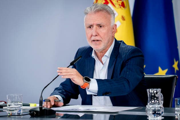 The Council of Ministers Reports on New Developments in the Management of the Situation in Ceuta The Minister of Territorial Policy and Democratic Memory, Ángel Víctor Torres, during the press conference following the Council of Ministers meeting on September 22, 2026, in Madrid, Spain. The government has reported on the latest developments in managing the migration crisis that Ceuta has been experiencing since last July and has outlined the next steps to be taken. In addition, the Council of Ministers has approved other measures, such as the call for bids for the integration of the railway in Torrelavega. SEP 22SEPTEMBER 2026 COUNCIL OF MINISTERS CEUTA PROGRESS MIGRATION MIGRATION CRISIS A Pé Madrid Madrid, Spain  Copyright: xA.xPÃ rezxMecax 7791500