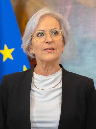 September 22, 2026 Federal Government Cabinet Meeting Federal Minister of Justice Anna Sporrer (SPÖ) at the Cabinet meeting on September 22, 2026, followed by a doorstep interview and press briefing at the Federal Chancellery in Vienna, Vienna, Austria