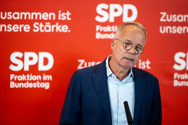Press Statement by the SPD Parliamentary Group in the Bundestag, Berlin, Germany, on September 22, 2026. Matthias Miersch, Chair of the Parliamentary Group and Member of the Bundestag, speaks to the press and journalists on the parliamentary group level of the Bundestag.