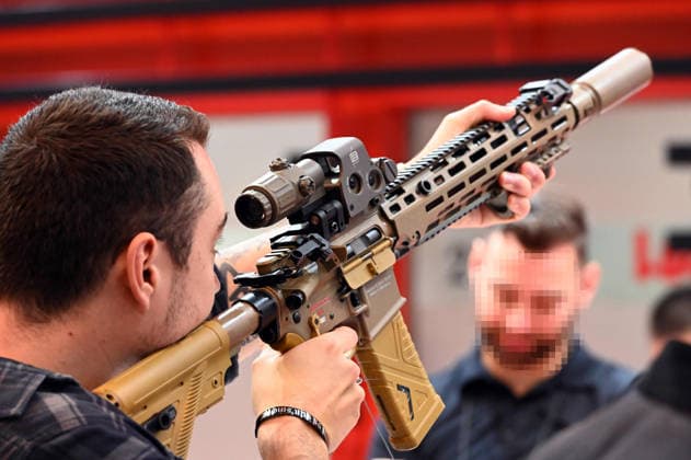 Heckler & Koch (HK) booth, small arms, pistols, machine guns, rifles for special forces, EUDEX Euro Defense Expo, on September 22, 2026, at Messe Essen, Germany