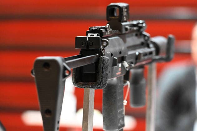 Heckler & Koch (HK) booth, small arms, pistols, machine guns, rifles for special forces, EUDEX Euro Defense Expo, on September 22, 2026, at Messe Essen, Germany