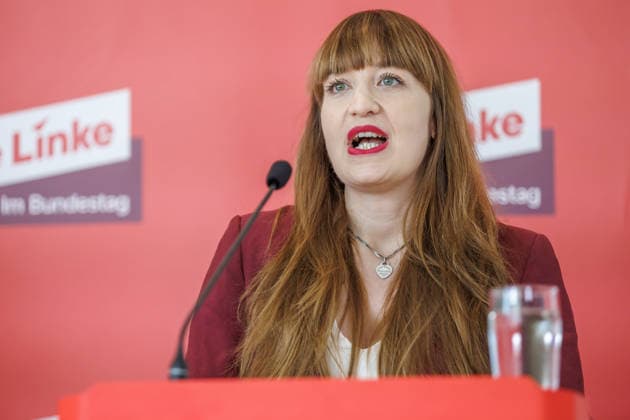 Statement by The Left s Heidi Reichinnek during a press conference held by The Left on September 22, 2026, in Berlin, Berlin, Berlin, Germany, Reichstag