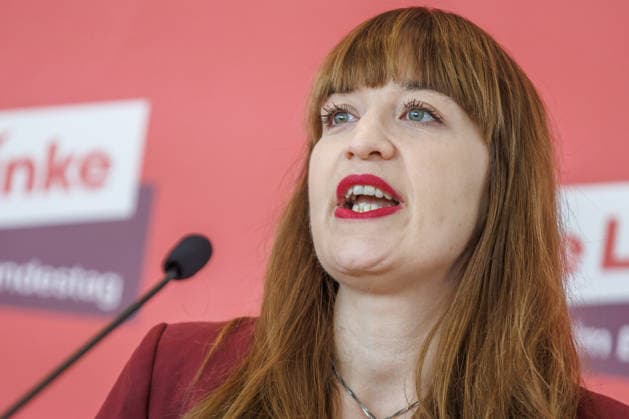 Statement by The Left s Heidi Reichinnek during a press conference held by The Left on September 22, 2026, in Berlin, Berlin, Berlin, Germany, Reichstag