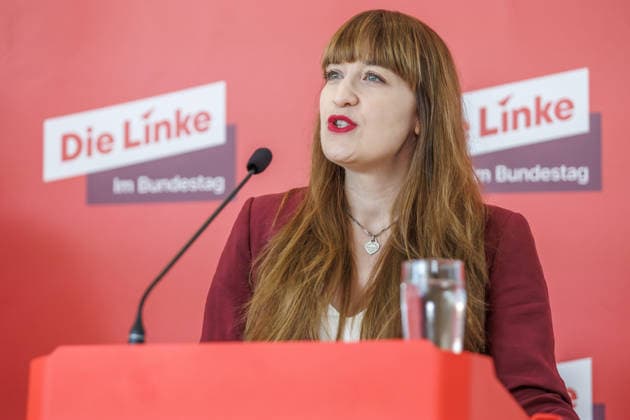 Statement by The Left s Heidi Reichinnek during a press conference held by The Left on September 22, 2026, in Berlin, Berlin, Berlin, Germany, Reichstag