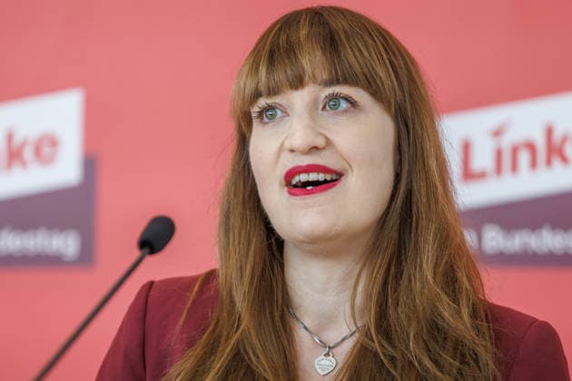 Statement by The Left s Heidi Reichinnek during a press conference held by The Left on September 22, 2026, in Berlin, Berlin, Berlin, Germany, Reichstag