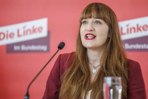 Statement by The Left s Heidi Reichinnek during a press conference held by The Left on September 22, 2026, in Berlin, Berlin, Berlin, Germany, Reichstag
