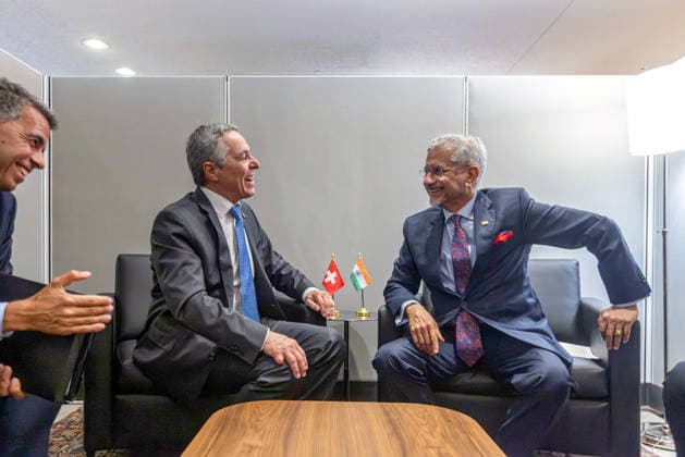RECORD DATE NOT STATED EAM S. Jaishankar in New York New York U.S. , Sep 22 (ANI): India s Foreign Minister S. Jaishankar and Swiss Foreign Minister Ignazio Cassis hold bilateral talks on the sidelines of the 81st Session of UNGA 2026, in New York on Monday. (@DrSJaishankar X ANI Photo) New York USA Copyright: xANIx ANI_20260922018