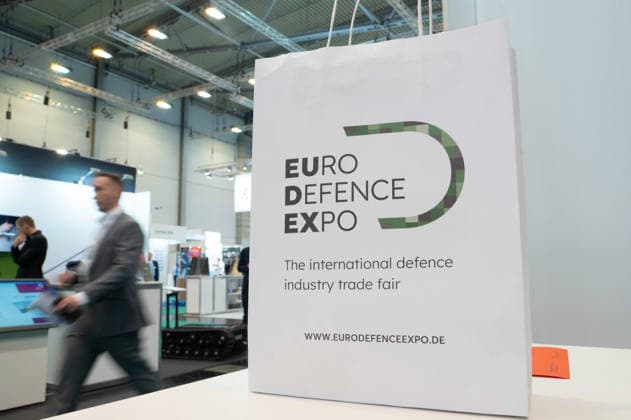 Visitors at the Eudes trade show, the EUDEX Euro Defense Expo, on September 22, 2026, at Messe Essen in Germany