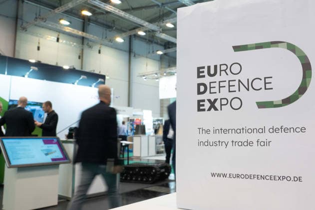 Visitors at the Eudes trade show, the EUDEX Euro Defense Expo, on September 22, 2026, at Messe Essen in Germany