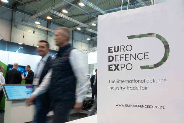 Visitors at the Eudes trade show, the EUDEX Euro Defense Expo, on September 22, 2026, at Messe Essen in Germany