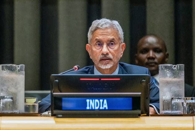 RECORD DATE NOT STATED EAM S. Jaishankar at P4M Summit in New York New York U.S. , Sep 22 (ANI): India s Foreign Minister S. Jaishankar, along with European Council President Antonio Costa (unseen), co-chairs the Partners for Multilateralism, International Law, Peace & Prosperity (P4M) Summit, in New York on Monday. (@DrSJaishankar X ANI Photo) New York USA Copyright: xANIx ANI_20260922023