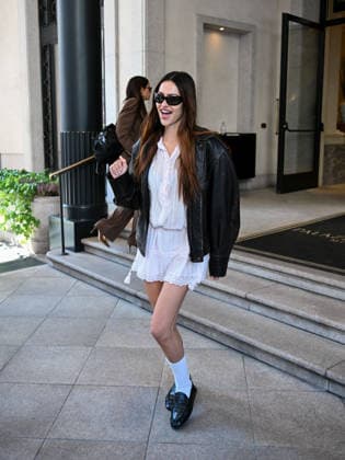 IPA88829420 - Milan, Milan Fashion Week 2026 Celebrities in the City Leaving Palazzo Parigi Pictured: Amelia Gray Hamlin  Copyright: xManuelexMangiarottix xManuelexMangiarottix IPA88829420