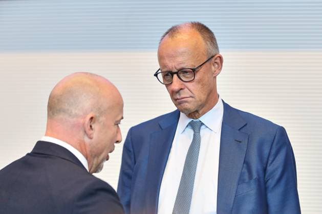 Berlin, Germany, September 22, 2026 German Bundestag CDU CSU parliamentary group meeting Alexander Hoffmann and Federal Chancellor Friedrich Merz CDU Copyright: xdtsxNachrichtenagenturx dts_135933