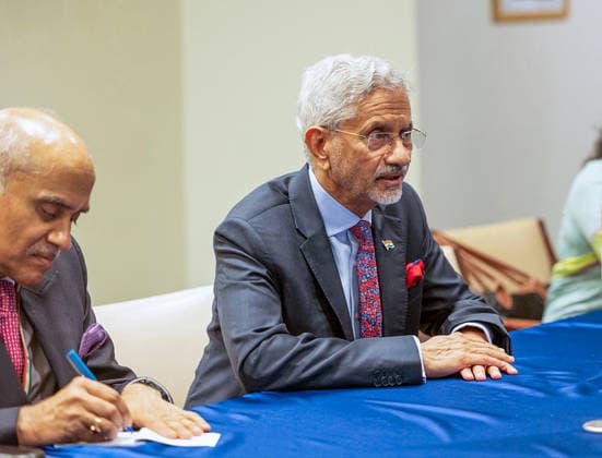 RECORD DATE NOT STATED EAM S. Jaishankar in New York New York U.S. , Sep 22 (ANI): India s Foreign Minister S. Jaishankar and Ukraine s Foreign Minister Andrii Sybiha (unseen) hold bilateral talks on the sidelines of the 81st Session of UNGA 2026, in New York on Monday. (@DrSJaishankar X ANI Photo) New York USA Copyright: xANIx ANI_20260922057