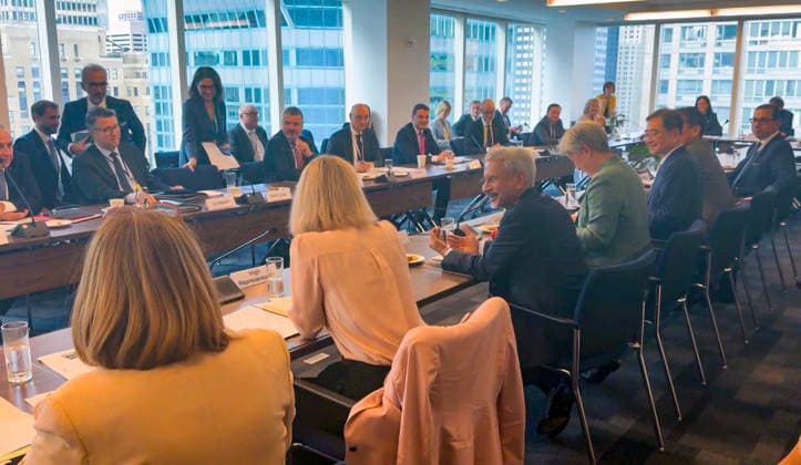 RECORD DATE NOT STATED EAM S. Jaishankar in New York New York U.S. , Sep 22 (ANI): India s Foreign Minister S. Jaishankar in a European Union delegation-level meeting on the sidelines of the 81st Session of UNGA 2026, in New York on Monday. (@DrSJaishankar X ANI Photo) New York USA Copyright: xANIx ANI_20260922062