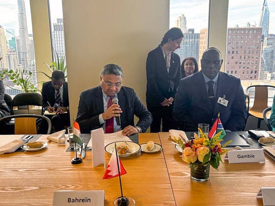 RECORD DATE NOT STATED MEA Ambassador Sibi George in New York New York U.S. , Sep 22 (ANI): MEA Secretary (West) Ambassador Sibi George speaks at an event on the Franco-Mexican Initiative on the sidelines of the 81st Session of UNGA 2026, in New York on Monday. (@MEAIndia X ANI Photo) New York USA Copyright: xANIx ANI_20260922068