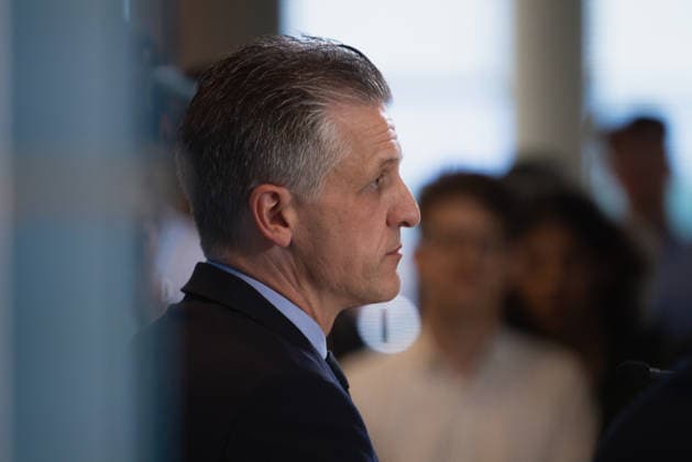 Press Statement by the CDU CSU Parliamentary Group in the Bundestag, Berlin, Germany, on September 22, 2026. CDU CSU Parliamentary Group Chair Thorsten Frei speaks to the press and journalists on the parliamentary group level of the Bundestag.