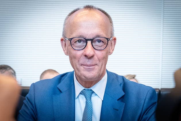 Chancellor Friedrich Merz at the start of the CDU and CSU caucus meeting in the German Bundestag; Session Week in the German Bundestag; Statements and the start of caucus meetings; Berlin, Germany; Bundestag