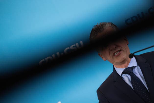 Press Statement by the CDU CSU Parliamentary Group in the Bundestag, Berlin, Germany, September 22, 2026. CDU CSU Parliamentary Group Chair Thorsten Frei speaks to the press and journalists on the parliamentary group level of the Bundestag.