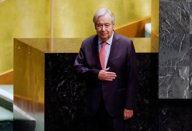 Secretary-General of the United Nations Antonio Guterres arrives to speak at the United Nations General Assembly 81st session General Debate at the UN Headquarters on Tuesday, September 22, 2026 in New York City.  NYP20260922108 JOHNxANGELILLO