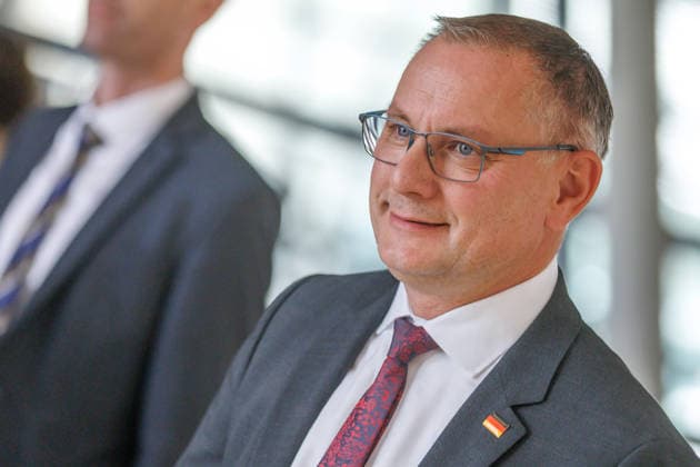 Statement by AfD s Tino Chrupalla, during an AfD press conference on June 22, 2026, in Berlin, Berlin, Berlin, Germany, at the Reichstag