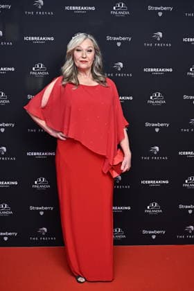 LKS 20260922 Actress Outi Mäenpää attends the THE FREYAS – Nordic Film & TV Awards at Finlandia Hall in Helsinki, Finland September 22, 2026. THE FREYAS is a new annual Nordic film and television awards gala that celebrates the most significant talent and international success from the Nordic and Baltic countries. The inaugural event takes place in Helsinki, followed by Copenhagen in 2027, with The Freyas hosted annually in one of the Nordic capitals. - RONI REKOMAA Helsinki Finland  Copyright: xRonixRekomaax c0zyYh69kKA