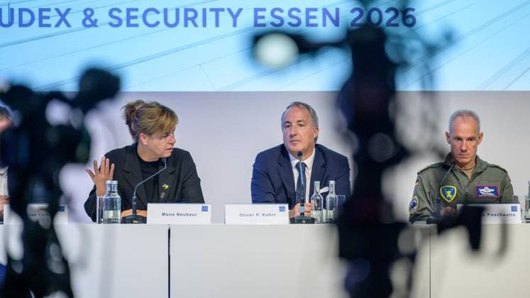 Essen Euro Defense Expo (Eudex) to be held for the first time at Messe Essen ** FOR EDITORIAL USE ONLY ** EDITORIAL USE ONLY ** p Mona Neubaur, Minister for Economic Affairs, Industry, Cli Copyright: UwexErnst doc87pp8wh29ia1cg2m0197 ,EDITORIAL USE ONLY Copyright: UwexErnst