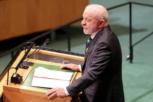 Brazilian President Luiz Inácio Lula da Silva stated during his speech at the opening of the 81st United Nations General Assembly that Brazil does not belong in anyone s backyard, in New York, United States, 22 September 2026. Lula tells the UN that Brazil does not belong in anyone s backyard !ACHTUNG: NUR REDAKTIONELLE NUTZUNG!  Copyright: xOCTAVIOxGUZMÁNx AME9603 20260922-55021472378_1