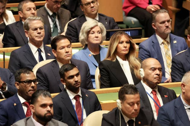 U.S. Secretary of State Marco Rubio (C-L) and U.S. First Lady Melania Trump (C-R) attend the 81st United Nations General Assembly in New York, United States, 22 September 2026. UN General Assembly in New York !ACHTUNG: NUR REDAKTIONELLE NUTZUNG!  Copyright: xOCTAVIOxGUZMÁNx AME9615 20260922-55021472648_1