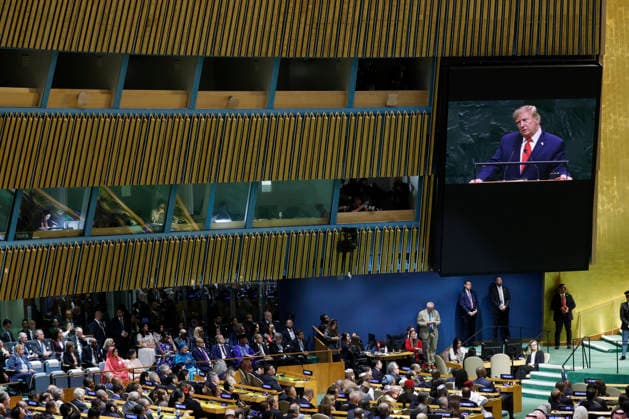 United States President Donald Trump speaks at the United Nations General Assembly 81st session General Debate at the UN Headquarters on Tuesday, September 22, 2026 in New York City.  NYP20260922128 JOHNxANGELILLO