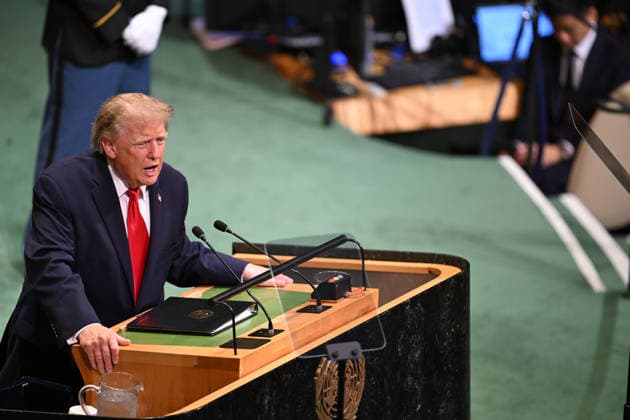 US President Donald Trump NEW YORK, UNITED STATES - SEPTEMBER 22: US President Donald Trump delivers a speech during the 81st session of the United Nations General Assembly at United Nations Headquarters in New York, United States, on September 22, 2026. Mehmet Ali Ozcan Anadolu New York United States. Editorial use only. Please get in touch for any other usage.  Copyright: x2026xAnadoluxMehmetxAlixOzcanx