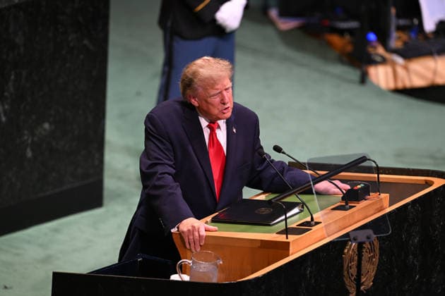 US President Donald Trump NEW YORK, UNITED STATES - SEPTEMBER 22: US President Donald Trump delivers a speech during the 81st session of the United Nations General Assembly at United Nations Headquarters in New York, United States, on September 22, 2026. Mehmet Ali Ozcan Anadolu New York United States. Editorial use only. Please get in touch for any other usage.  Copyright: x2026xAnadoluxMehmetxAlixOzcanx