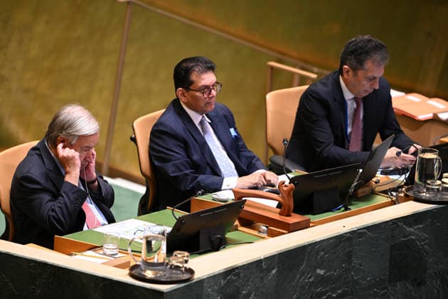 US President Donald Trump NEW YORK, UNITED STATES - SEPTEMBER 22: US President Donald Trump delivers a speech during the 81st session of the United Nations General Assembly at United Nations Headquarters in New York, United States, on September 22, 2026. Mehmet Ali Ozcan Anadolu New York United States. Editorial use only. Please get in touch for any other usage.  Copyright: x2026xAnadoluxMehmetxAlixOzcanx