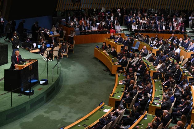 US President Donald Trump NEW YORK, UNITED STATES - SEPTEMBER 22: US President Donald Trump delivers a speech during the 81st session of the United Nations General Assembly at United Nations Headquarters in New York, United States, on September 22, 2026. Mehmet Ali Ozcan Anadolu New York United States. Editorial use only. Please get in touch for any other usage.  Copyright: x2026xAnadoluxMehmetxAlixOzcanx